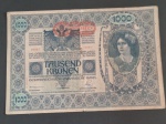Cedula - estrangeiras !! Local Austria !! decreto de 1902 !! valor de 1000 Kronen !! grande peças !! com carimbo vermelho Osterreich !!