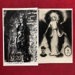 2 postais religiosos em preto e branco !!! material muito antigo !! preto e branco ainda !!