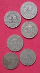 6 Moedas / Brasil- valor de 400 Reis !! todas as datas diferentes !! Tempo da Nova Republica !! Material niquel    !!! material cuproniquel !! praticamente metade da coleção completa de 14 moedas !!