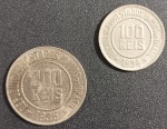 2 moedas - brasil Flor de cunho !! 200 Reis ano de 1935 e 100 Reis ano de 1934 !! com brilho natural ainda !!