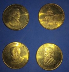 4 medalhas /USA !!! - Comemorativas dos presidentes desde 1865 até 1881  !!! !!!! 