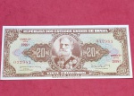 Cedulas/ Brasil - Valor de 20 cruzeiros cor Sépia Flor de estampa  !! Serie 1998 !! Alto valor de mercado = 50,00 reais   .