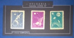 filatelia- 3 selos - Bulgaria , serie completa !!! Exploração espacial  !!  antigos  !!! 