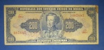  Cedula / Brasil- valor de 200 Cruzeiros azul !! Autografada !! Mbc !! Valor de estimativa de mercado= 190,00 Reais   !!!