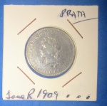 Moeda/Brasil - Prata !! valor de 1000 Réis ano de 1909!!  periodo da republica !!  !!!