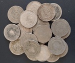 Lote de 20 moedas - Brasil !! todas de valor de 100 Reis do tempo d Imperio e da republica !! algumas com datas repetidas !! desde 1871 ate a data de 1898 !! material cuproniquel !! complete sua coleção !!