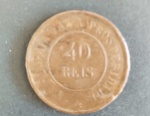 Moeda- Brasil !! valor de 40  Reis , data 1893 !! !! tempo da Republica !! material bronze !! ! estado MBC + !!! valor de mercado cerca de 30 Reais !! conforme catalogo atual !!
