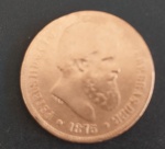 Moeda do Brasil !! valor de 40 reis ano de 1875 !!  !!  tempo do IMperio do Brasil !! material bronze !! data muito legivel !! valor inicial  muito abaixo de catalogo
