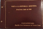 Colecionismo - Album de Fotografias Originais da Visita do ministro da Marinha Brasileira a Republica da Argentina de 1980 !! contem 24 fotos !! encadernação de Luxo !! tamanho de 28cm x20cm !! ,