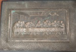 Quadro - SANTA CEIA !! em material bronze , modelo placa com material pesado !! pode enquadrar ou fixar simples !! tamanho de 27cmx18 cm !! acervo de colecionador !! alto valor de mercado provavelmente manufaturado na decada de 1940 !!