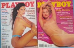 2 Revistas -Play Boy  Kelly Christie a Modelo Brasileira que está conquistando o mundo + Pamela Anderson , a Louraça !! + ainda Solange Gomes !! a morenaça que seduziu Renato Gaucho   !!edições de julho de 1996 e junho de 1999 !! acervo de colecionador !!