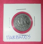 Moeda - Barbados !! Ilha de Barbados !! dificil de aparecer !! valor de 25 cents !! material cuproniquel !!