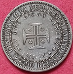  Moeda -Portugal - Comemorativa de Prata !! IV Centenário do descobrimento do caminho das Indias !! 1498 até 1898 !! Estimativa de mercado = 160,00 Reais ! !! 