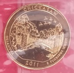 Moeda _ USA !!! Quarter Dollar !! comemorativo !! foleado a Ouro !! abaixo de valor real !! acervo de colecionador !! ano de 2011 !!