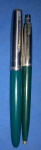 2 Canetas - Parker cor (verdes ) esferografica e bico de pena  !!! Made in USA , sem tinta  !! tipo de bomba metalica !! acervo de colecionador !!'