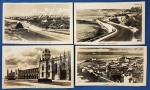 4 Postais  / Portugal !! Lisboa !! Locais diferentes !! Decada de 1950 !! 