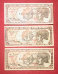 Cedula / Brasil - indios series  007 / 012 / 020 MBC e soberbas !! Valor de marcado juntas = 50,00 reais   !!