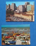 2 postais - Rio Grande do Sul !! Mercado Municipal !! e Praia do Cassino Década de 1960/70 !!