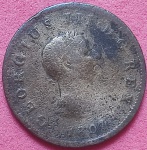 Moeda / Inglaterra !! - Gran Betanha !! Ano de 1807 !! Mais de 200 anos !!  Material bronze !! alto valor internacional !!  !! acervo de colecionador !!
