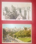 Cartofilia - 2 Postais São Paulo década de 1950 !! vistas parcial centro da cidade Colorizado e outro preto e branco !! acervo de colecionador !!