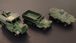 Colecionismo- 3 Miniaturas de carros de combate de Guerra !! made in Ingalterra !! acervo de colecionador !! Ferro, BY Lesney !! Transporte de tropa !! , carro truck !! Tanque do exercito !! tamanho pequeno .