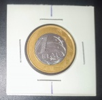 Moeda- Brasil , valor de 1 Real !! tipo erro Reverso hORIZONTAL !! DIFICIL DE APARECER !! ACERVO DE COLECIONADOR !!