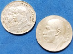2 Moedas - Brasil - valor de 2000 Reis ano de 1922 Comemorativa @!! e Santos Dumont Prata ano de 1936 !! valor inicial  muito abaixo de catalogo !!