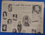Colecionismo- pagina de jornal do ano de 1971 !!! , As grandes damas do Brasil !!!! no inicio de D. Maria leopoldina até Darci Vargas !!! passando por cerca de 18 personalidades !! inclusive D. Isabel !!!