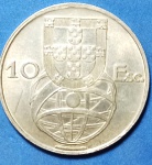 Moeda / Portugal Prata !! Valor de 10 escudos Soberba !!! Ano de 1955 !  !!!  !!! Valor inicial abaixo  de catalogo !! 