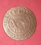  Moeda / Brasil - valor de XX Reis ano de 1774 !! Cobre , Coroa Baixa !! Valor de mercadpo= 180,00 Reais !! 