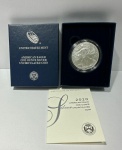 Moeda do Estados Unidos: 1 Dolar 2020 - American Silver Eagle - Tipo 1 - 31.103 grams - Prata .999 - 40.60mm - Flor de Cunho Exepcional - Acompanha estojo e certificado