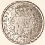 Moeda do Brasil: 320 Réis 1820 Rio - Flor de Cunho  - Prata