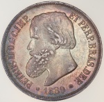 Moeda do Brasil: 1000 Réis 1889 - Soberba / Flor de Cunho - Linda patina colorida -  Prata