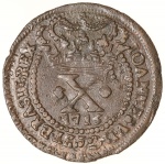 Moeda do Brasil: X Réis 1715 L - Dupla Batida - Soberba / Flor de Cunho - Cobre - Linda - ERRO -  Cobre