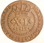 Moeda do Brasil: XL Réis 1812 Rio - Soberba  -  Cobre