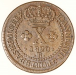 Moeda do Brasil: X Réis 1820 Rio - Soberba / Flor de Cunho  -  Cobre