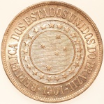 Moeda do Brasil: 40 Réis 1901- Flor de Cunho - Maravilhosa - Bronze