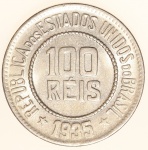 Moeda do Brasil: 100 Réis 1935 - Flor de Cunho Exepcional -  - Cuproníquel