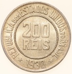 Moeda do Brasil: 200 Réis 1930 - Flor de Cunho  - Cuproníquel