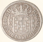 Moeda do Brasil: 320 Réis 1749 R - Al P158 - Prata - Sob-