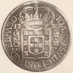 Moeda do Brasil: 320 Réis 1750 R - Al P159 - Prata - Sob-