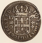 Moeda do Brasil: 80 Réis 1768 (L) SUBQ - Al P175 - Prata - Sob