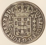 Moeda do Brasil: 160 Réis 1771 (L) SUBQ - Al P179 - Prata - Sob+