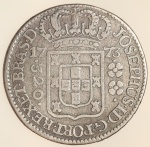 Moeda do Brasil: 320 Réis 1773 (L) -SUBQ - Al P184 - Prata - Sob+