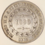 Moeda do Brasil: 1000 Réis 1850 - AlP567 - Prata - Sob