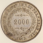 Moeda do Brasil: 2000 Réis 1852 - Al571 - Prata - Sob