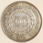 Moeda do Brasil: 1000 Réis 1853 - AlP586 - Prata - Sob+