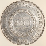 Moeda do Brasil: 2000 Réis 1855 - Al P617 - Prata - Sob