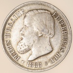 Moeda do Brasil: 1000 Réis 1888 - Al P654 - Prata - Sob+
