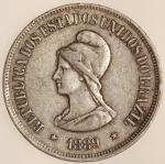 Moeda do Brasil: 1000 Réis 1889 - Al P673 - Prata - Sob